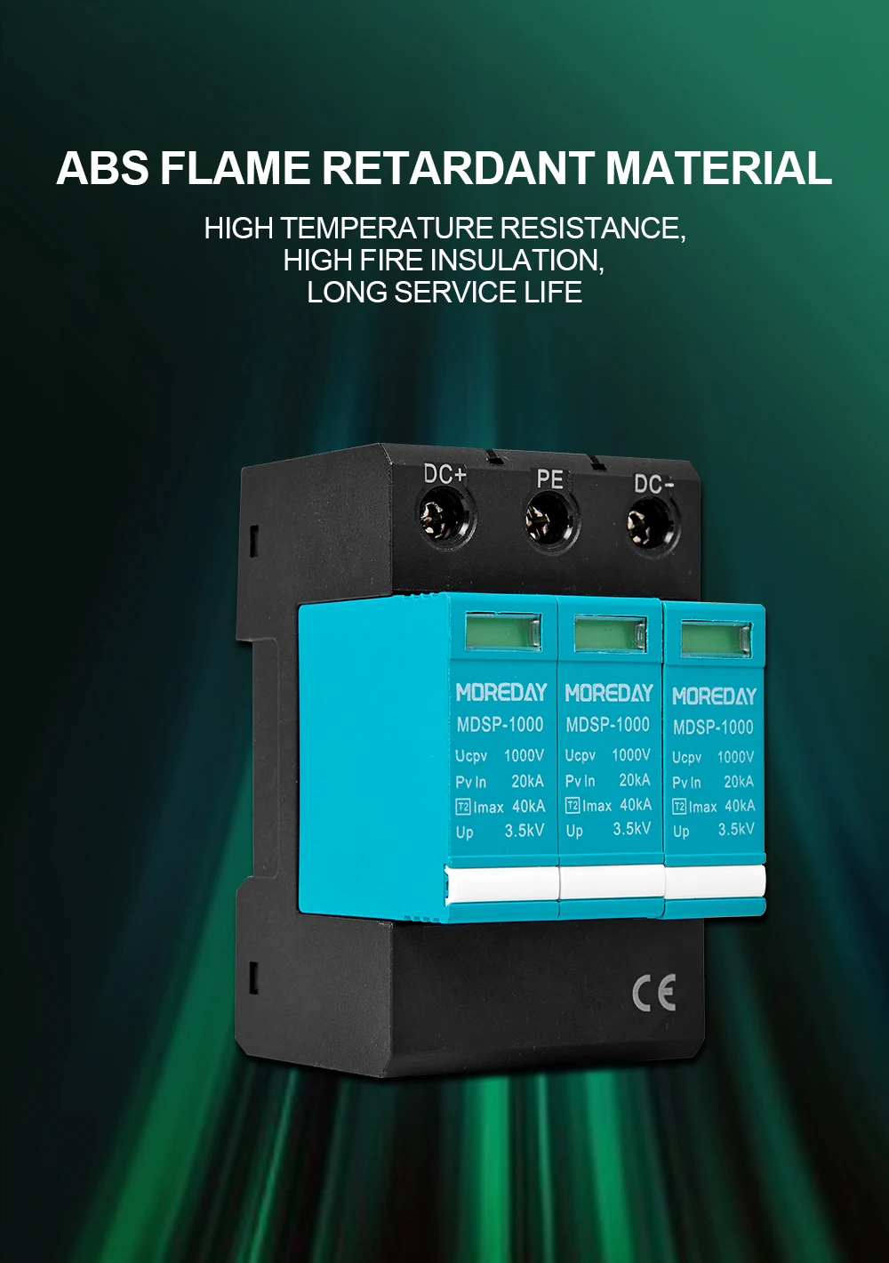 DC SPD DPS 40 KA 3P – Dispositivo de Proteção contra Sobretensão para sistemas fotovoltaicos